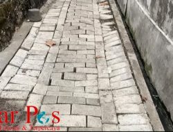 Baru Selesai Dua Bulan Dikerjakan, Proyek Pembangunan Jalan Paving Bersumber Dari DD di Desa Ragung Saat Ini Sudah Rusak