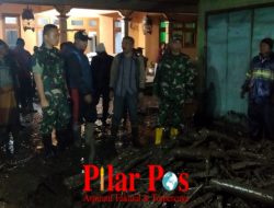 Kodim 0822 Bondowoso Bersama Tim Gabungan, Kerja Bakti Pasca Banjir Di Sempol Ijen