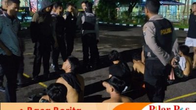 Tim Sakera Polres Sampang Amankan 10 Remaja Pelaku Tawuran Jelang Sahur