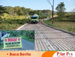 Jalan Ditutup, Pekerjaan Proyek Rabat Beton Oleh CV Cahya Sejahtera Di Sampang Dikeluhkan Warga