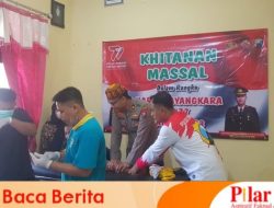 Dalam Rangka Sambut HUT Bhayangkara Ke-77, Polsek Sokobanah Gelar Khinatan Massal