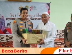 Dalam Rangka Polri  Peduli Budaya Literasi, Polres Bondowoso Berikan Buku Kepada Ponpes Nurul Burhan Badean