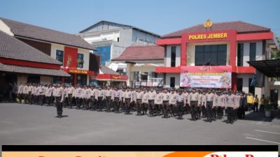 Polres Jember Kerahkan 600 Porsonel  Gabungan Untuk Amankan Pilkades Serentak di Jember