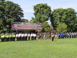 Polres Bondowoso Laksanakan Apel Gelar Pasukan dan Peralatan, Dalam Penanggulangan Bencana Hidrometeorologi