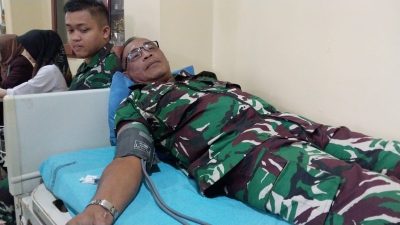 Hari Juang TNI AD ke 78 Kodim 0422/ Lampung Barat Melaksanakan Donor Darah