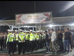 Polres Bondowoso Menggelar Apel Skala Besar Dalam Rangka Mengantisipasi Konvoi Dan Perselisihan Perguruan Silat