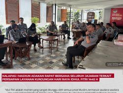 Kalapas I Madiun Adakan Rapat Bersama Seluruh Jajaran Terkait Persiapan Layanan Kunjungan Hari Raya idhul fitri 1445 H