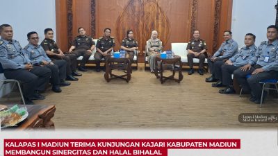 Kalapas I Madiun Terima Kunjungan Kajari Kabupaten Madiun Membangun Sinergitas Dan Halal Bihalal