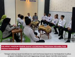 Kalapas I Madiun Pimpin Rapat Koordinasi Program Rehabilitasi Pemasyarakatan