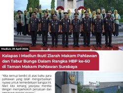 Kalapas I Madiun Ikuti Ziarah Makam Pahlawan dan Tabur Bunga Dalam Rangka HBP ke-60 di Taman Makam Pahlawan Surabaya