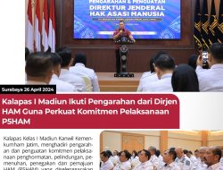 Kalapas I Madiun Ikuti Pengarahan dari Dirjen HAM Guna Perkuat Komitmen Pelaksanaan P5HAM