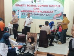 Polres Pamekasan Gelar Bhakti Kesehatan Donor Darah dan Vaksinasi Influenza