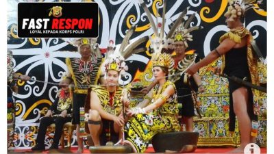 Pernikahan Putra Kapolda Kaltara Menggunakan Adat Dayak Kenyah