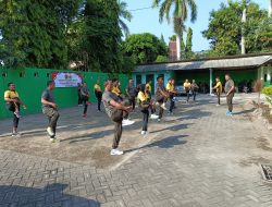 Polres Nganjuk Gelar Olahraga Bersama dengan TNI Sebagai Upaya Perkuat Sinergisitas dalam rangka memperingati Hari Bhayangkara ke 78