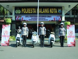 Polresta Malang Kota Kerahkan Polwan Dalam Patroli Srikandi Makota Usung Konsep Go Green