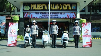 Polresta Malang Kota Kerahkan Polwan Dalam Patroli Srikandi Makota Usung Konsep Go Green