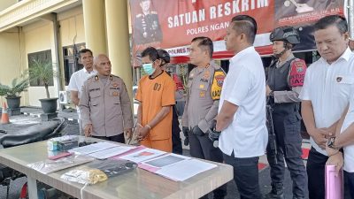 Polres Nganjuk Tangkap Pelaku Pencuri Pompa Air Pertanian yang Beraksi di 8 TKP