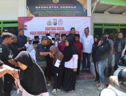 Bentuk Kepedulian, Polres Pamekasan Bersama Media dan  Komunitas Vespa Pamekasan Santunan Anak Yatim Piatu