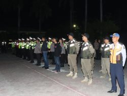 Polres Nganjuk Gelar patroli Skala Besar Fokus Pengamanan Malam Takbiran Idul Adha 2024