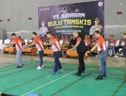 Turnamen Bulu Tangkis Kapolres Nganjuk Cup 2024 Dalam Rangka HUT Bhayangkara ke-78 Resmi Dibuka, 64 Pasangan Ganda Pria Siap Berebut Juara