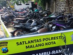 Tingkatkan Keselamatan Lalulintas, Polresta Malang Kota Berhasil Amankan 99 Motor Tak Sesuai Spektek