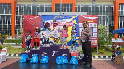 Polres Gresik Meriahkan Hari Bhayangkara ke-78 dengan Lomba Push Bike untuk Anak