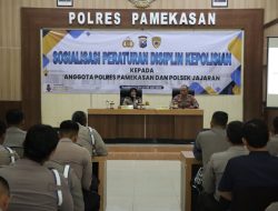 Cegah Pelanggaran Etika, Polres Pamekasan Gelar Sosialisasi Peraturan Disiplin Kepolisian Bagi Anggota Polri