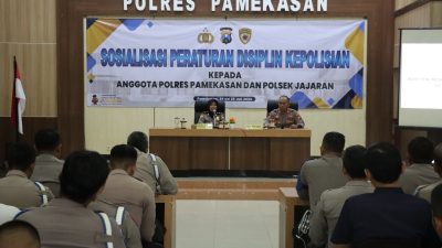 Cegah Pelanggaran Etika, Polres Pamekasan Gelar Sosialisasi Peraturan Disiplin Kepolisian Bagi Anggota Polri