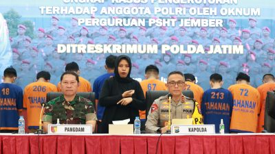 Polda Jatim Tetapkan 13 Oknum Pendekar PSHT Jember Sebagai Tersangka Pengeroyokan Polisi saat Patroli