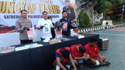 Satreskrim Polrestabes Surabaya Amankan 3 Tersaka Kasus Curanmor