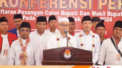 Diusung 8 Partai Koalisi, Pasangan Mandat Mendaftar Cabup dan Cawabup ke KPU Sampang