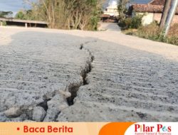 Proyek Rabat Beton di Desa Somber Tambelangan Sampang Rusak Parah