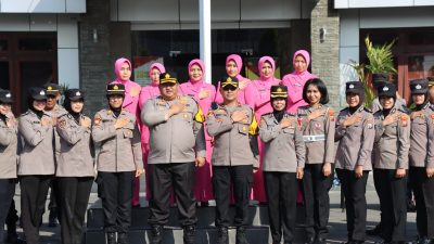 HUT Polwan Ke-76, Kapolres Pamekasan Berikan Kejutan Kepada Srikandi Polres Pamekasan