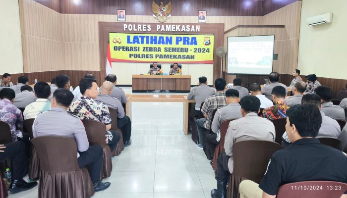 Latihan Pra Operasi Zebra Semeru 2024, Inilah Beberapa Penekanan Wakapolres Pamekasan