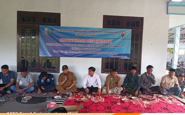 Dapatkan BK Dari Provinsi Jatim, Desa Tragih Adakan Musdes Perubahan APBDes 2024