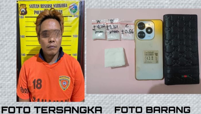 Diduga Pengedar Narkoba, Pelaku Inisial AM Warga Pakong Pamekasan Ditangkap Polisi